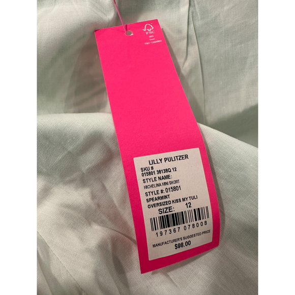 Lilly Pulitzer Green & White Skort - Picture 6 of 6